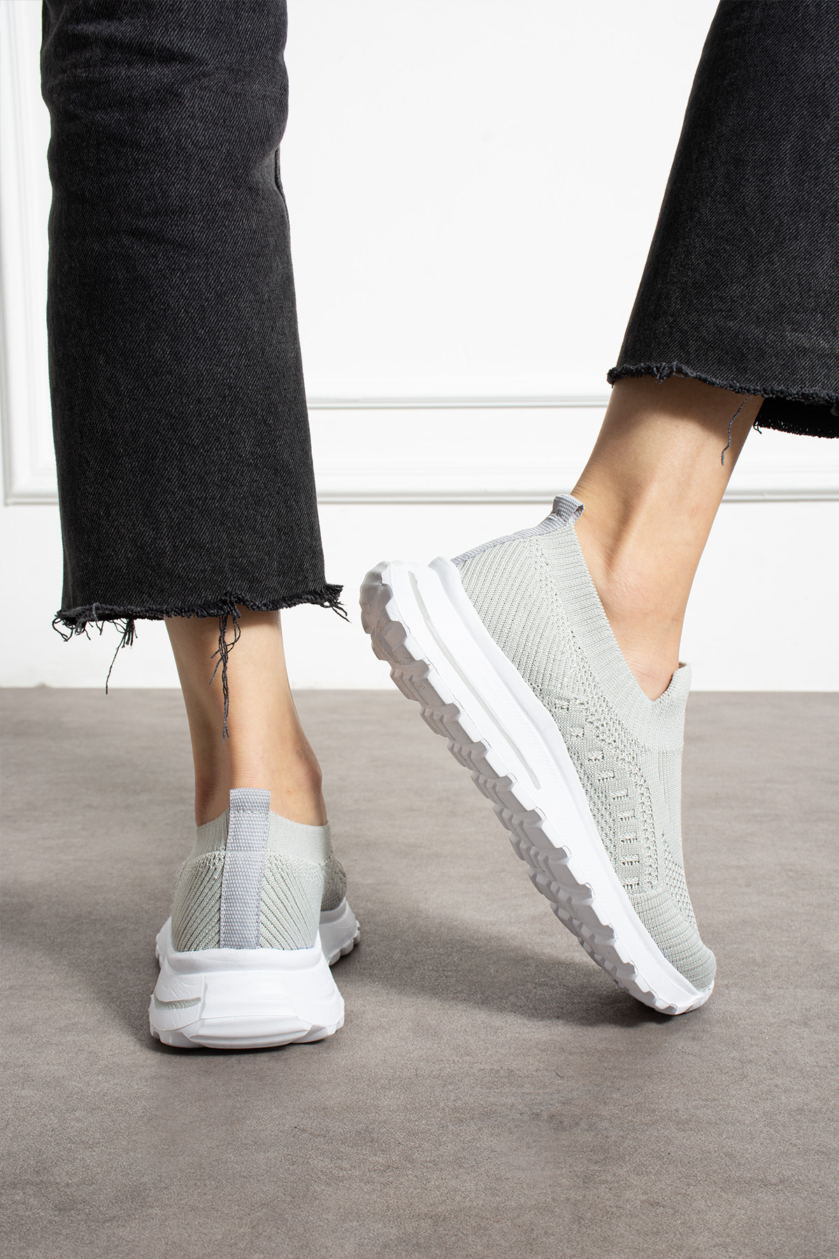 Gri Triko  Günlük Kadın Sneaker