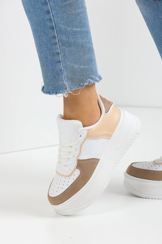 Ten Beyaz Kalın Taban Kadın Spor Ayakkabı Sneaker