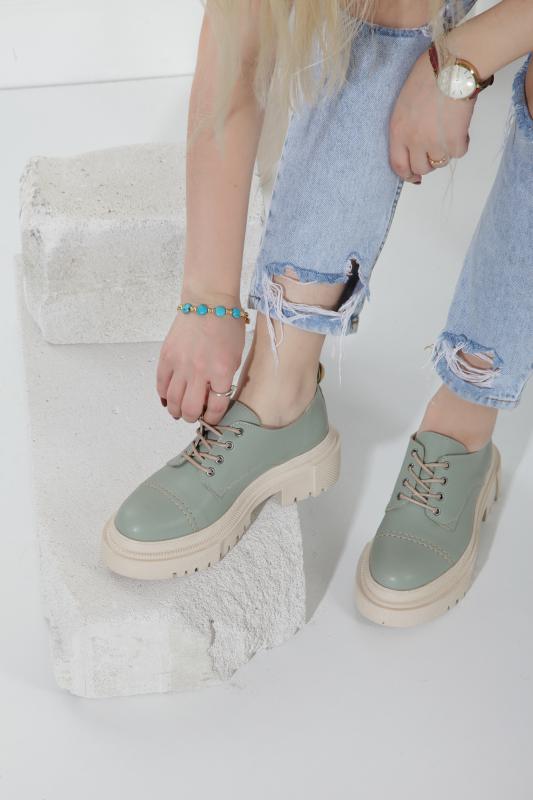 Mint Yeşili Bağlı Kadın Günlük Ayakkabı